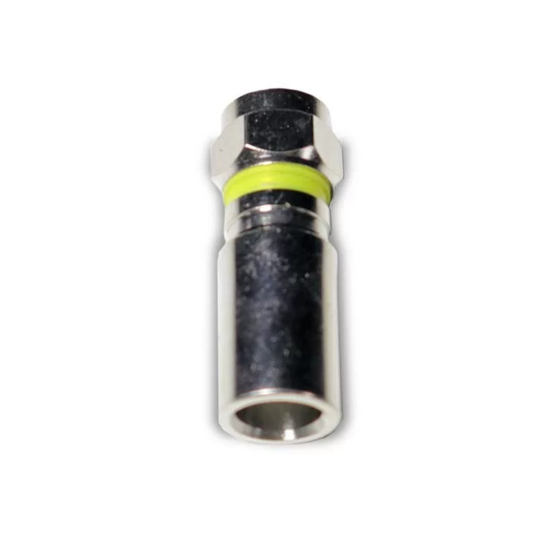 Amiko F RG6 Compression Connector - 115dB High Shielding, Silver