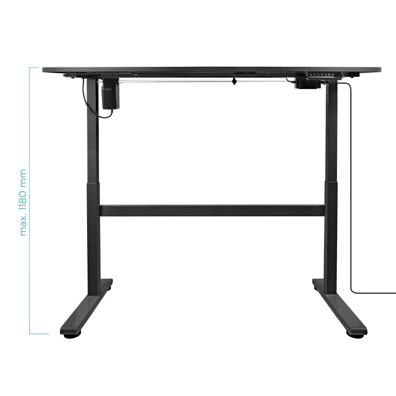 Kontrolsat - TooQ Adjustable Electric Desk - Black - ATLAS - TQESSD01-BK