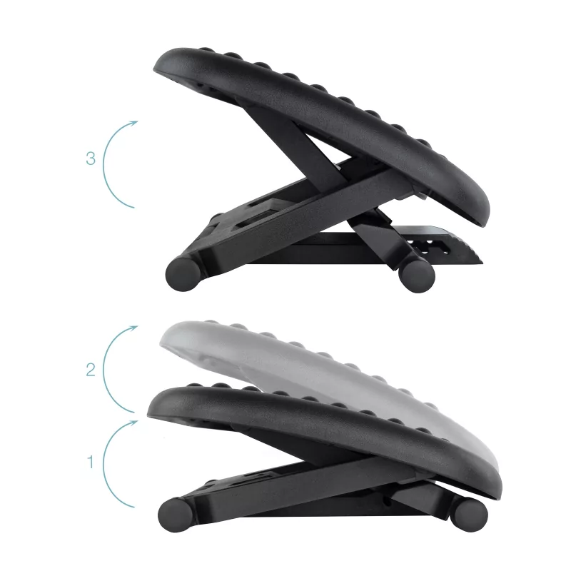 Kontrolsat - TooQ Footrest - Adjustable - Black - TQFR0603-B