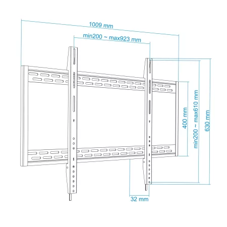 Kontrolsat - Suporte de Parede TooQ - P/ Ecrãs - 60" / 100" - Preto - LP41130F-B