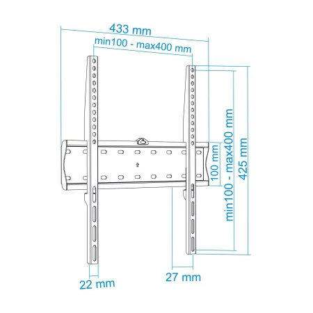 Kontrolsat - Soporte de pared fijo tooq lp4155f-b para