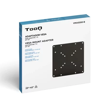 Kontrolsat - TooQ Wall Mount Adapter - 23" / 42" - Black - VMA0200-B