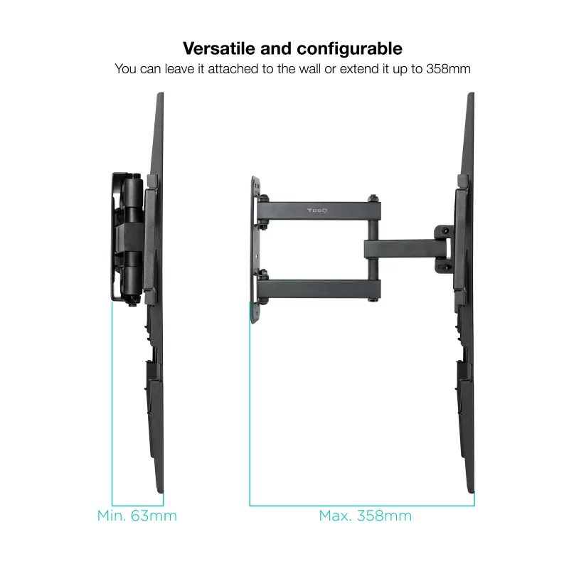 Kontrolsat - TooQ Wall Mount - For Screens - 32" / 55" - Black - LP7843TN-B