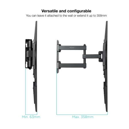 Kontrolsat - TooQ Wall Mount - For Screens - 32" / 55" - Black - LP7843TN-B