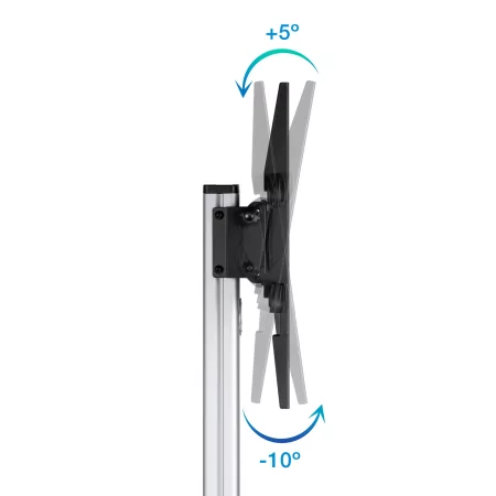 Kontrolsat - TooQ Floor Stand - W/ Wheels - For Screens - 37" / 86" - Aluminum - FS1886M-B