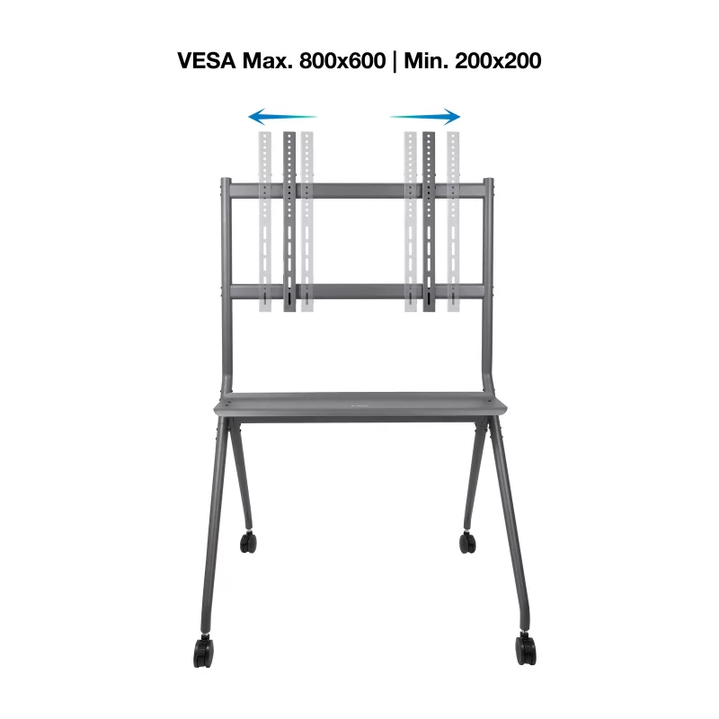 Kontrolsat - TooQ Floor Stand - With Wheels - For Screens - 50" / 86" - Grey - FS20205M-B