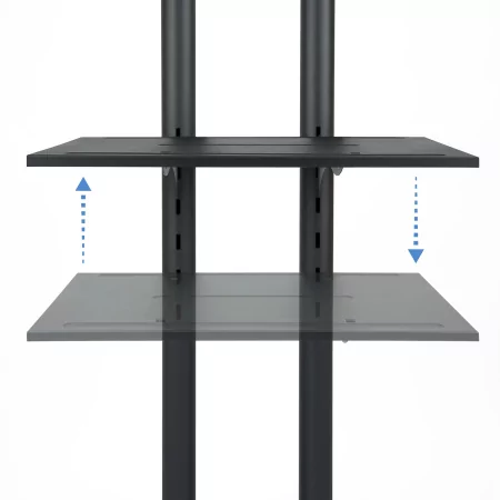 Kontrolsat - TooQ Floor Stand - W/ Wheels - For Screens - 37" / 70" - Black - FS1470M-B