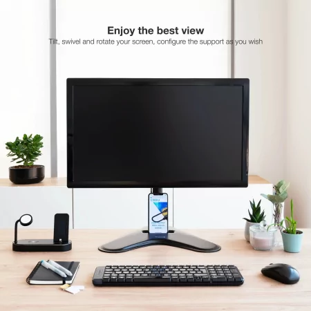 Kontrolsat - TooQ Table Stand - For Screen - 17" / 32" - Black - DB1701TN-B