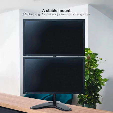 Kontrolsat - Suporte de Mesa TooQ - P/ 2 Ecrãs - 17" / 32" - Preto - DB1703TNV-B