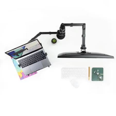 Kontrolsat - TooQ Desktop Stand - For Screen + Laptop - 13" / 32" - Black - DB1200TN-B