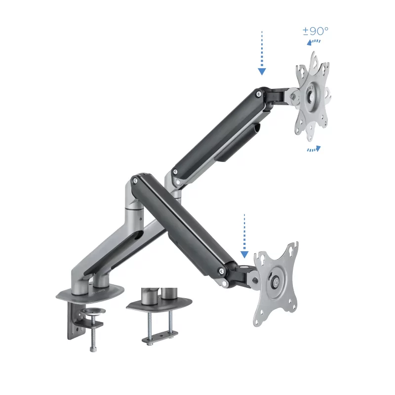 Kontrolsat - TooQ Table Stand - For 2 Screens - 17" / 32" - DB4132TNR-G