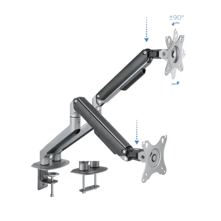 Kontrolsat - Suporte de Mesa TooQ - P/ 2 Ecrãs - 17" / 32" - DB4132TNR-G