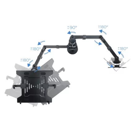 Kontrolsat - Suporte de Mesa TooQ - P/ Ecrã + Portátil - 13" / 32" - Preto - DB1200TN-B Kontrolsat - Suporte de Mesa TooQ - P/ Ecrã + Portátil - 13" / 32" - Preto - DB1200TN-B