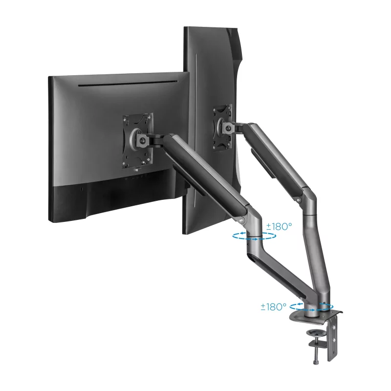 Kontrolsat - Suporte de Mesa TooQ - P/ 2 Ecrãs - 17" / 32" - DB4132TNR-G