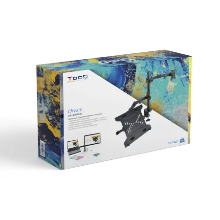 Kontrolsat - TooQ Desktop Stand - For Screen + Laptop - 13" / 32" - Black - DB1200TN-B