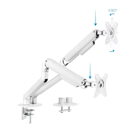 Kontrolsat - TooQ Table Stand - For 2 Screens - 17" / 32" - DB4132TNR-W