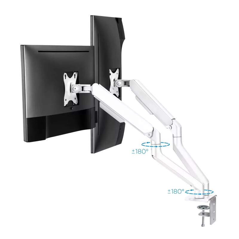 Kontrolsat - TooQ Table Stand - For 2 Screens - 17" / 32" - DB4132TNR-W