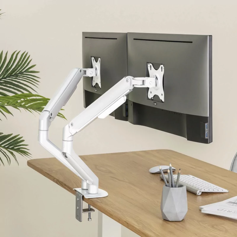 Kontrolsat - TooQ Table Stand - For 2 Screens - 17" / 32" - DB4132TNR-W