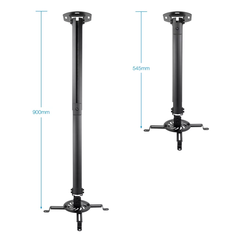 Kontrolsat - TooQ Ceiling Bracket - For Projectors - Black - PJ3030TN-B