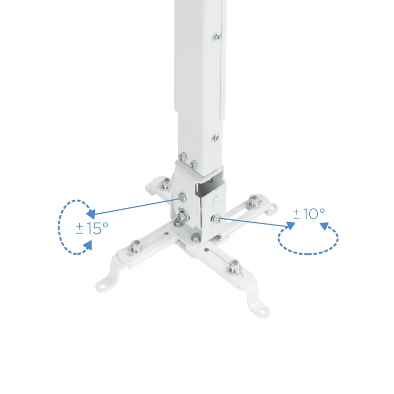 Kontrolsat - TooQ Ceiling Bracket - For Projectors - White - PJ2012T-W
