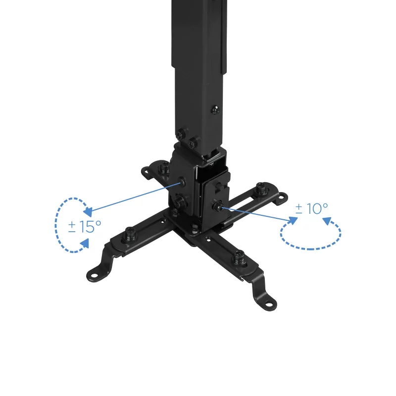 Kontrolsat - TooQ Ceiling Bracket - For Projectors - Black - PJ2012T-B