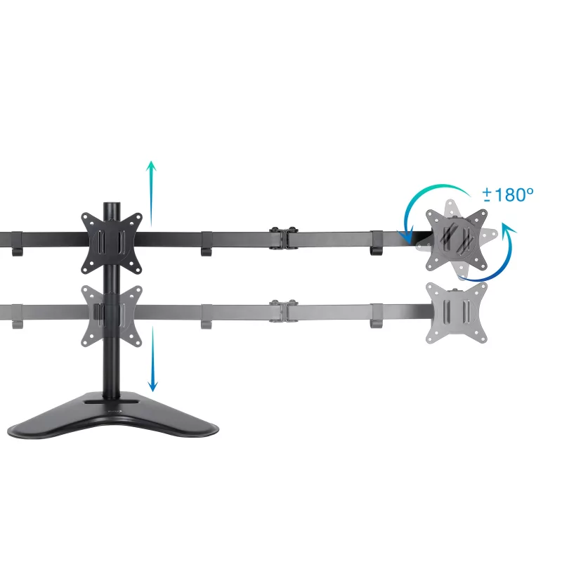 Kontrolsat - TooQ Table Stand - For Screens - 17" / 27" - Black - DB1704TN-B