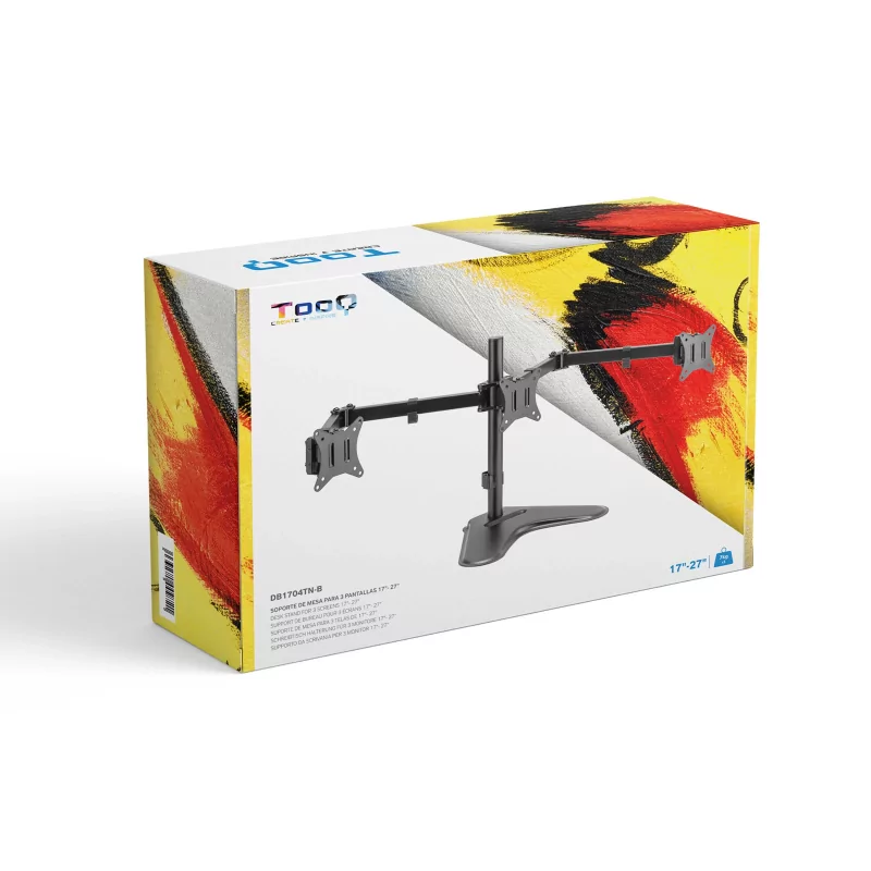 Kontrolsat - TooQ Table Stand - For Screens - 17" / 27" - Black - DB1704TN-B