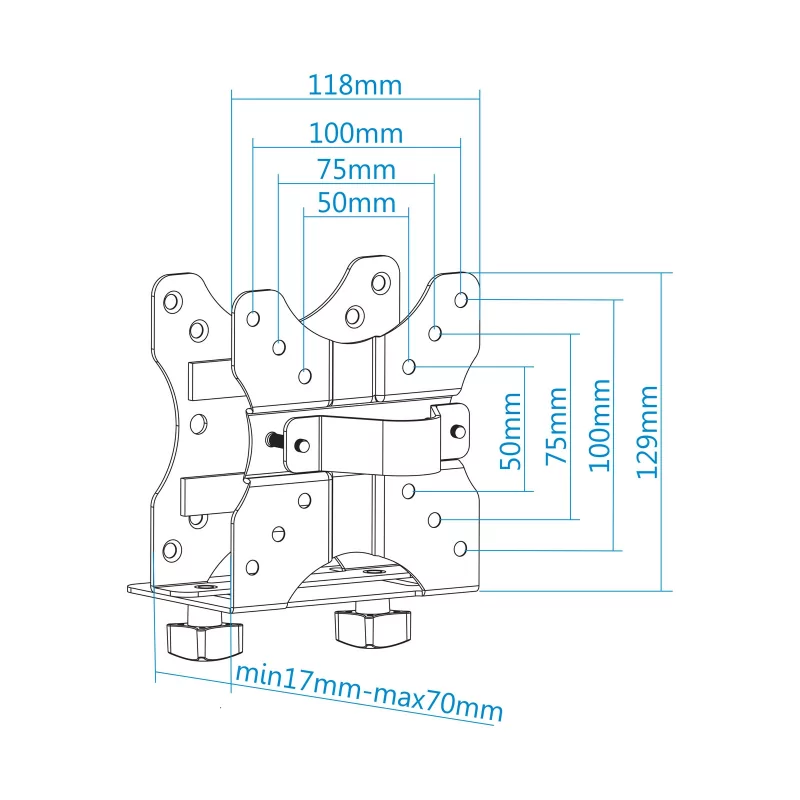 Kontrolsat - TooQ Support - For Mini PC - Black - TCCH0001-B