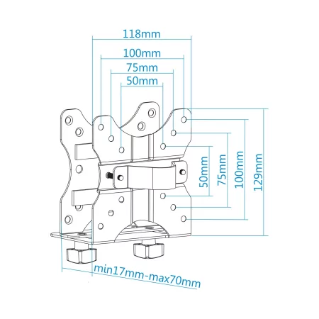 Kontrolsat - TooQ Support - For Mini PC - Black - TCCH0001-B