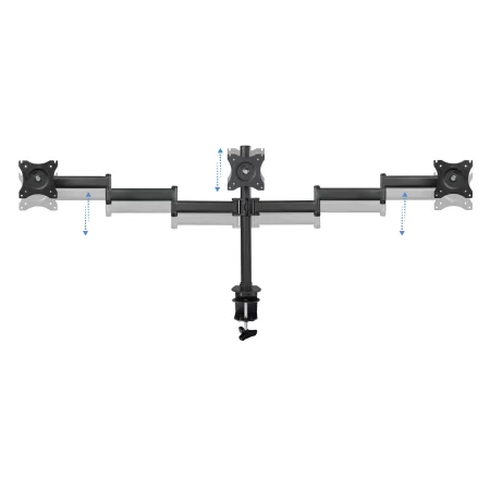 Kontrolsat - TooQ Hinged Table Stand - 3 Screens - Black - DB1327TN-B