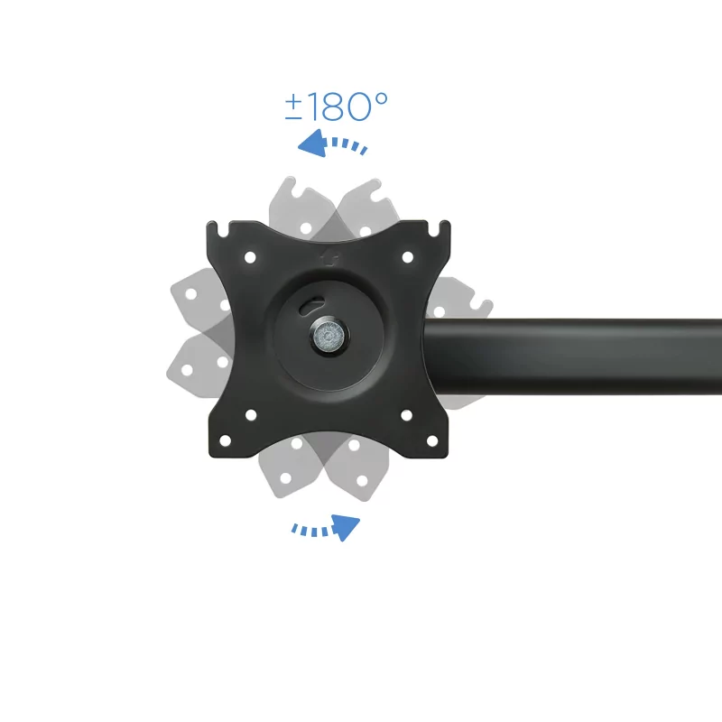 Kontrolsat - TooQ Hinged Table Stand - 3 Screens - Black - DB1327TN-B
