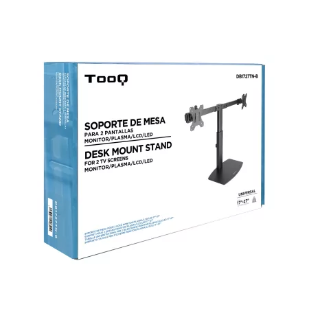 Kontrolsat - TooQ Hinged Table Stand - 2 Screens - 17" / 27" - Black - DB1727TN-B Kontrolsat - TooQ Hinged Table Stand - 2 Screens - 17" / 27" - Black - DB1727TN-B