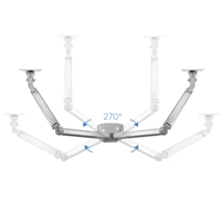 Kontrolsat - TooQ Hinged Table Stand - 2 Screens - 13" / 32" - Silver - DB3132TNR-S Kontrolsat - TooQ Hinged Table Stand - 2 Screens - 13" / 32" - Silver - DB3132TNR-S
