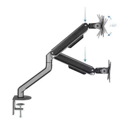 Kontrolsat - TooQ Desk Stand - 1 Screen - 17" / 32" - Gray - DB4032TNR-G