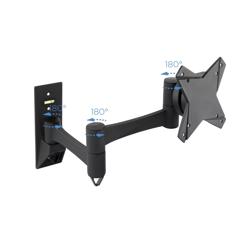 Kontrolsat - TooQ Hinged Wall Mount - 1 Screen - 13" / 27" - Black - LP2323TN-B