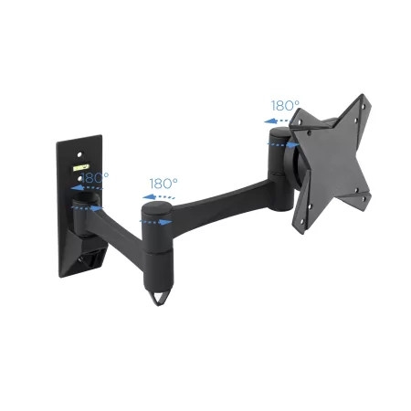 Kontrolsat - TooQ Hinged Wall Mount - 1 Screen - 13" / 27" - Black - LP2323TN-B