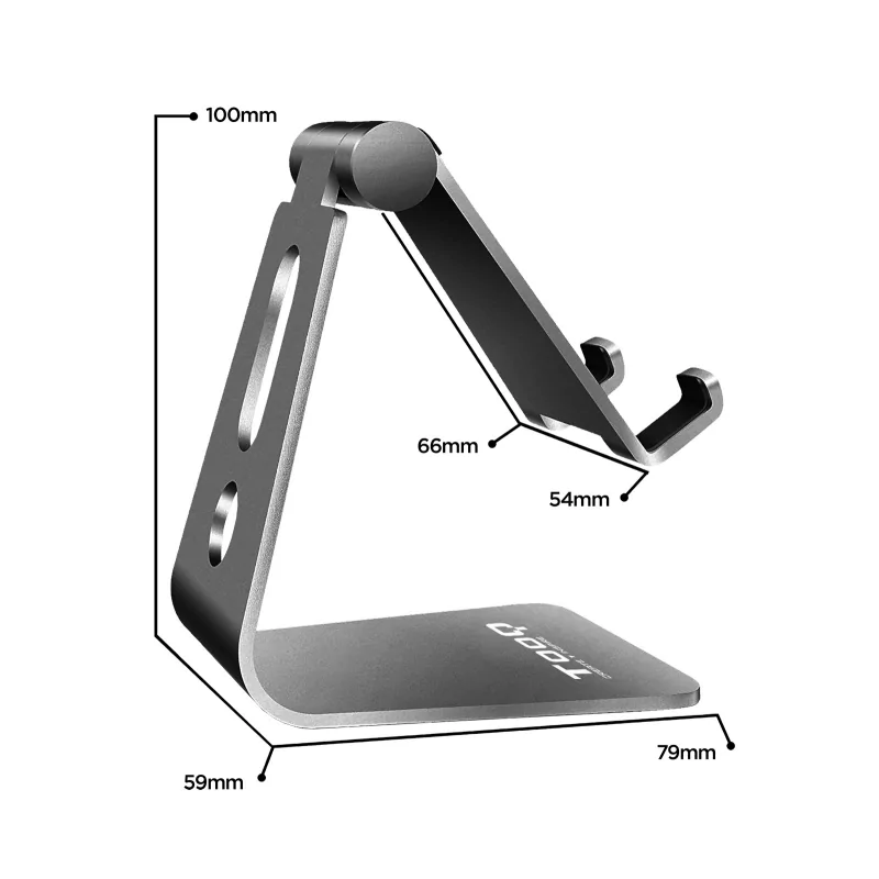 Kontrolsat - TooQ Desktop Stand - For Smartphone - Gray - PH0001-G