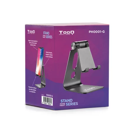 Kontrolsat - TooQ Desktop Stand - For Smartphone - Gray - PH0001-G