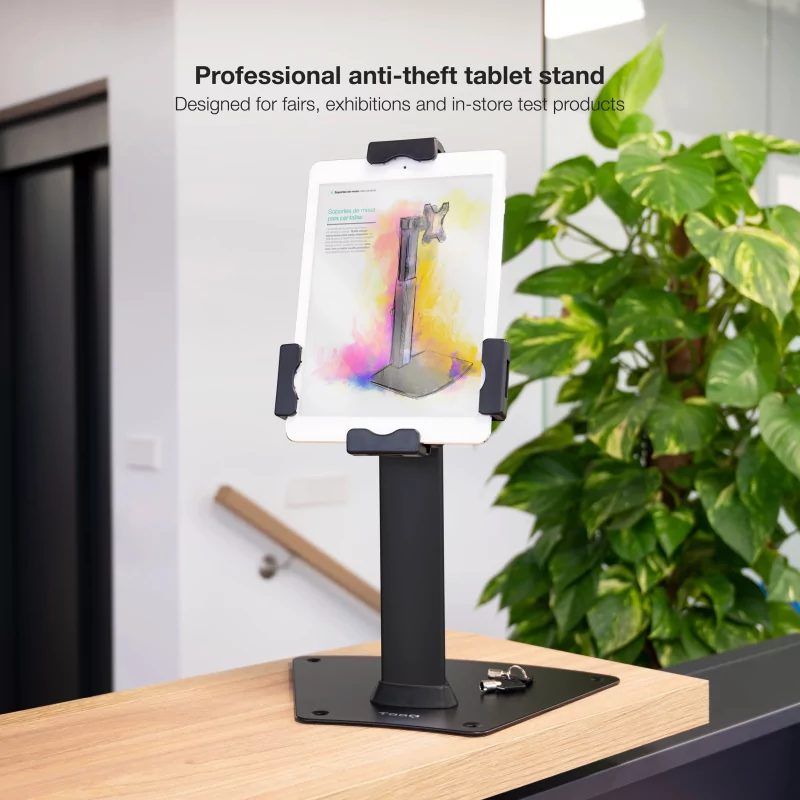 Kontrolsat - TooQ Anti-Theft Desktop Stand - For Tablet - Black - TQTDS0811