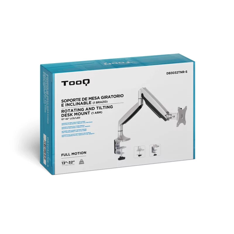 Kontrolsat - TooQ Table Stand - 13" / 32" - Silver - DB3032TNR-S