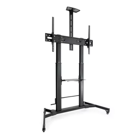 Kontrolsat - TooQ Adjustable Floor Stand - Zeus - W/ Wheels - 60" / 100" - Black - FS20400HM-B