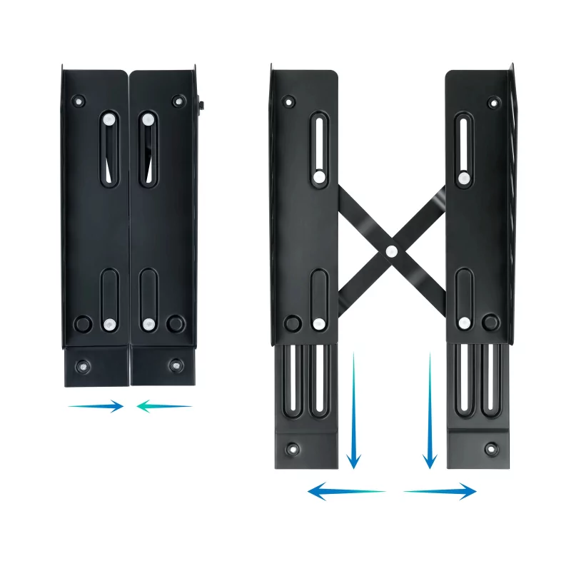 Kontrolsat - TooQ Floor Stand - For PC - W/ Wheels - Black - UMCS0024-B