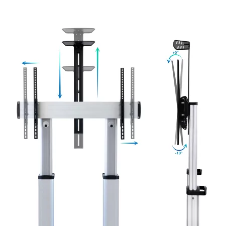 Kontrolsat - TooQ Floor Stand - W/ Wheels - 60" / 100" - Aluminum - FS20300M-B