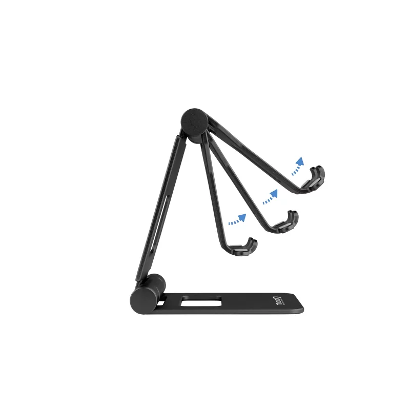 Kontrolsat - TooQ Adjustable Desk Stand - For Cell Phone / Tablet - 10" - Black - PH-KEOPS-NOCHE
