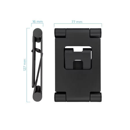Kontrolsat - TooQ Adjustable Desk Stand - For Cell Phone / Tablet - 10" - Black - PH-KEOPS-NOCHE