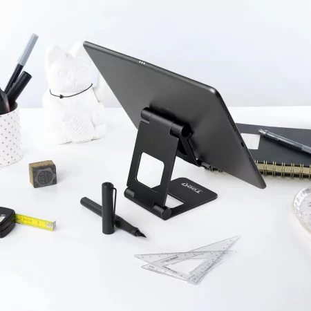 Kontrolsat - TooQ Adjustable Desk Stand - For Cell Phone / Tablet - 10" - Black - PH-KEOPS-NOCHE