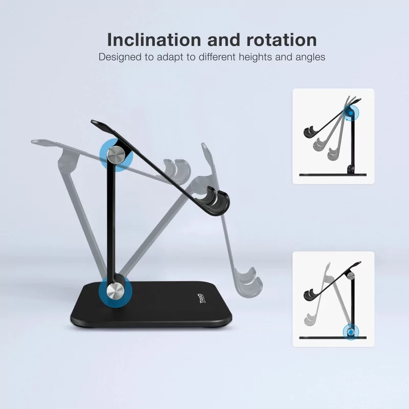 Kontrolsat - TooQ Adjustable Desk Stand - 13" - Black - PH-HERMES-NOCHE