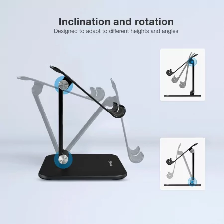 Kontrolsat - TooQ Adjustable Desk Stand - 13" - Black - PH-HERMES-NOCHE