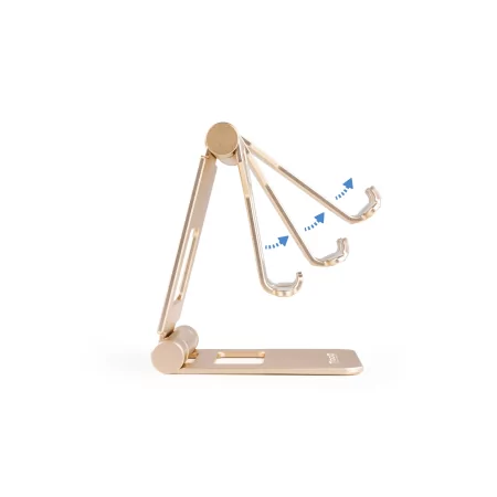 Kontrolsat - TooQ Adjustable Table Stand - For Cell Phone / Tablet - 10" - Gold - PH-KEOPS-ALBA