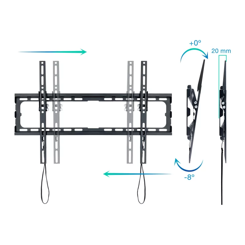 Kontrolsat - TooQ Wall Mount - For Screens - 37" / 80" - LP1081T-B